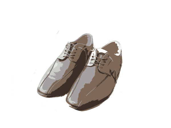 Men's mouse leather Oxfords.